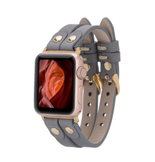 Apple Watch Uyumlu Deri Kordon Ely Double Tour GT RST9