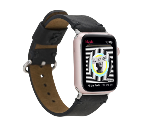 Apple Watch Uyumlu Deri Kordon Orfe 42-44-45mm G1 Siyah Apple Watch Uyumlu Deri Kordon Orfe 42-44-45mm G1 Siyah