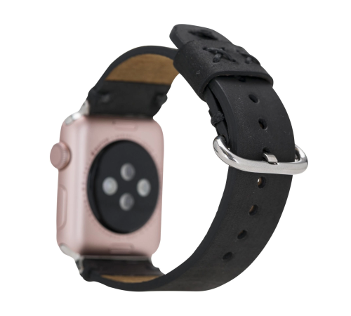 Apple Watch Uyumlu Deri Kordon Orfe 42-44-45mm G1 Siyah Apple Watch Uyumlu Deri Kordon Orfe 42-44-45mm G1 Siyah