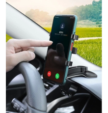 Araba Gösterge Üstüne Takılan 360 Oynar Başlıklı Telefon Tutucu