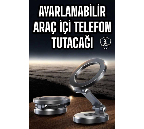 Araç İçi Telefon Tutacağı Manyetik Tasarım Ayarlanabilir