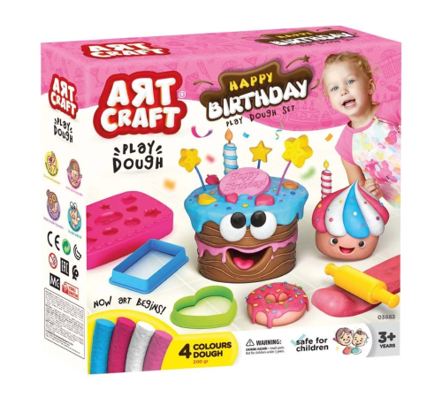 Art Craft Doğum Günü Oyun Hamuru Seti 10 Parça