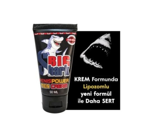 Asimox Bigshark Peniis Power Men Cream 50ML/LIPOZOMLU Formül Ile Daha Sert
