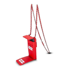 Avjin 6.9 inch Uyumlu Deri Kılıf Cüzdan Askılı ERC2 Kırmızı