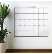 Aylık Planlayıcı Manyetik Duvar Stickerı Takvim Plan Çizelgesi - Ürün Boyutları: 110 cm x 100 cm