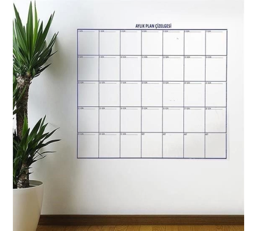 Aylık Planlayıcı Manyetik Duvar Stickerı Takvim Plan Çizelgesi - Ürün Boyutları: 110 cm x 100 cm Aylık Planlayıcı Manyetik Duvar Stickerı Takvim Plan Çizelgesi - Ürün Boyutları: 110 cm x 100 cm