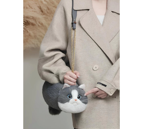 B&D Kedi El Çantası Gri B&D Kedi El Çantası Gri