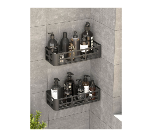 Banyo Düzenleyici Şampuanlık Sabunluk 2 Li Set Lamalı Güçlü Kaliteli Yapışkanlı Duş Rafı Organizer Banyo Düzenleyici Şampuanlık Sabunluk 2 Li Set Lamalı Güçlü Kaliteli Yapışkanlı Duş Rafı Organizer