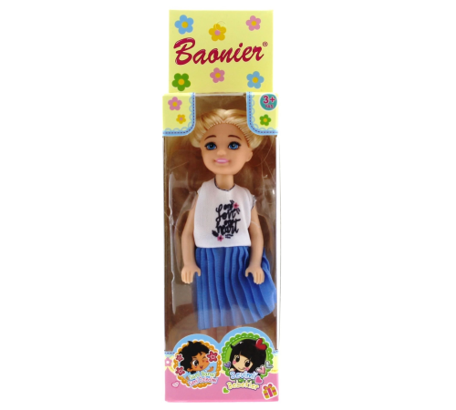 Baonier Mavi Etekli 14 cm Sarışın Tekli Kız Bebek Baonier Mavi Etekli 14 cm Sarışın Tekli Kız Bebek