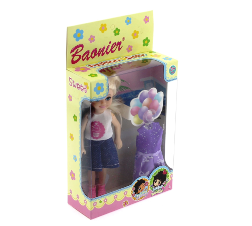 Baonier Mor Yedek Elbiseli Bebeğim Baonier Mor Yedek Elbiseli Bebeğim
