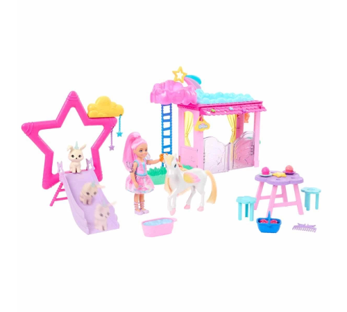 Barbie a Touch of Magic Chelsea ve Pegasus Oyun Seti HNT67 Barbie a Touch of Magic Chelsea ve Pegasus Oyun Seti HNT67