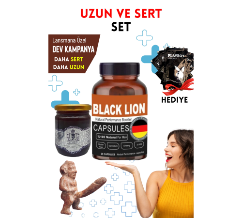 Baron Macun Black Lion Sertleştiricili Geciktiricili Büyütücülü Etkili Erkek Performans Arttırıcılı Set Baron Macun Black Lion Sertleştiricili Geciktiricili Büyütücülü Etkili Erkek Performans Arttırıcılı Set
