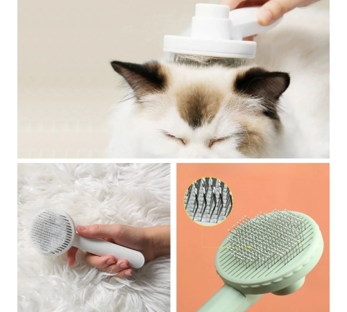 Basmalı Kedi Köpek Tüy Toparlayıcı Masaj Etkili Pet Fırçası