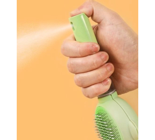 Basmalı Telli Su Sprey Hazneli Hayvan Fırçası Çift 2in 1 Basmalı Telli Su Sprey Hazneli Hayvan Fırçası Çift 2in 1
