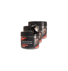 Belly fatBurner Yağları eritmek için masaj bakım kremi 3x100 ml+1 Adet Jel ile