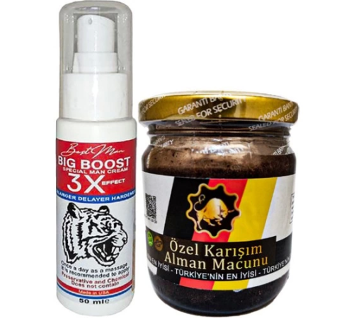 Bigboost 50 ml Erkeğe 3xeffect Krem + Yanında 1 Kavanoz 240GR German Macun Takım