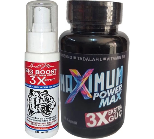Bigboost 50 ml Erkeğe Özel Krem + Yanında 1 Kutu Black Power Max 30'lu
