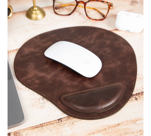 Bileklikli Deri Mouse Pad Antik Koyu Kahve Bileklikli Deri Mouse Pad Antik Koyu Kahve