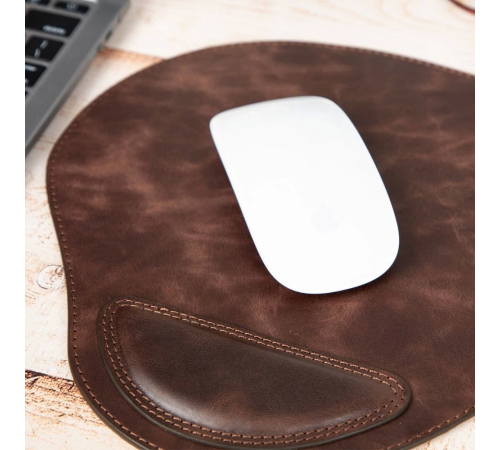 Bileklikli Deri Mouse Pad Antik Koyu Kahve Bileklikli Deri Mouse Pad Antik Koyu Kahve