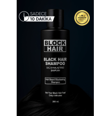 Black Hair Saçları Siyahlaştıran Koyulaştıran Gürleştiren Doğal Etkili Şampuan