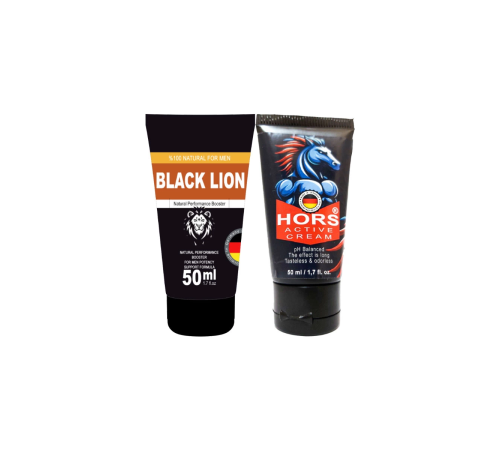 Black Lion Booster 50 ml + Hors Active Cream 50 ml / Erkeklere Özel Katılaştırıcı Krem Seti