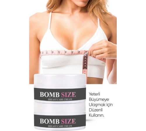 Bombsize Kadınlara Özel Göğüs Geliştirici Dolgunlaştırıcı Sıkılaştırıcı Bakım Kremi 50 ml X 2 Adet Bombsize Kadınlara Özel Göğüs Geliştirici Dolgunlaştırıcı Sıkılaştırıcı Bakım Kremi 50 ml X 2 Adet