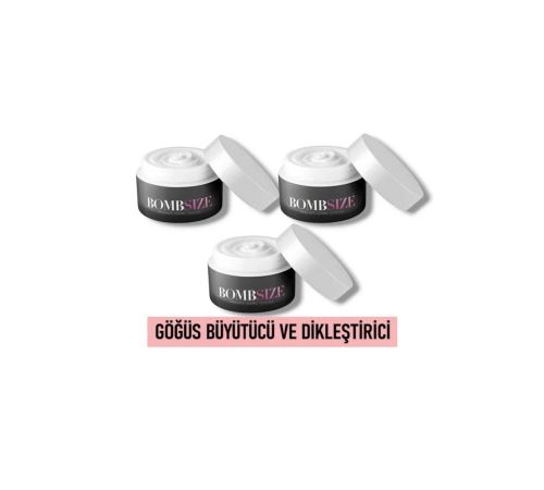 Bombsize Kadınlara Özel Göğüs Geliştirici Dolgunlaştırıcı Sıkılaştırıcı Bakım Kremi 50 ML X 3 Adet Bombsize Kadınlara Özel Göğüs Geliştirici Dolgunlaştırıcı Sıkılaştırıcı Bakım Kremi 50 ML X 3 Adet