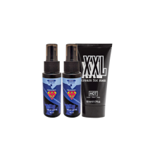 Etkili 2 Adet Machoman 60 ml Erkeklere Özel Zaman Spreyi + Hotxxl Erkek Özel Kısım Boyutlandırıcı Krem,