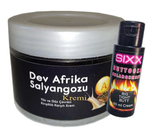 Etkili Giant 100ML Ksıxx:29 Krem Dev Afrika Salyangozu Anti-Aging ile Birlikte + Sıxx Kaıca Sekiııendırme Kremi 60 ml