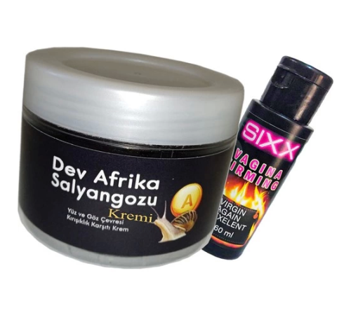 Etkili Giant Cilt Kremi Ksıxx:31 Anti-Yaşlanma 100ML Dev Afrika Salyangozu ve + Sıxx Wajjina Sekiııendırici Krem 60 ml
