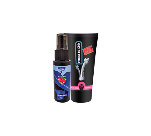 Etkili Machoman 60 ml Erkek Zaman Spreyi + Maxi Size Erkek Özel Yeri Boyutlandırıcı Krem