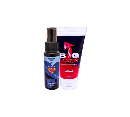 Etkili Machoman 60 ml Erkek Zaman Spreyi + Yanında 1 Tane Biglover 60 ml Erkek Özel Yeri Boyut Şekillendirici Krem