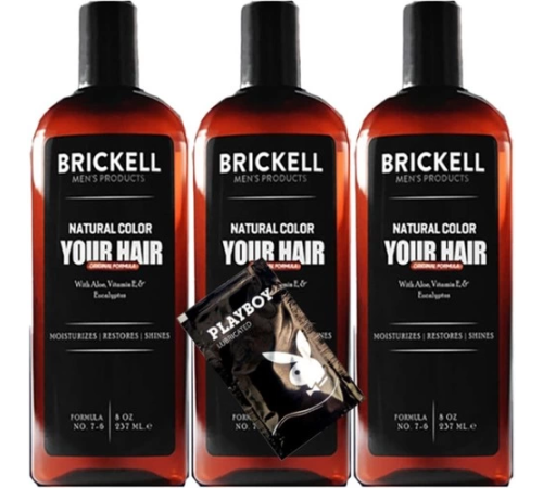 Brickell Anti-White Erkeklere Özel 3lü x Beyazlık Giderici 237 ml Saç Sakal Bakım Şampuanı + 1 Hediye Jel 0336