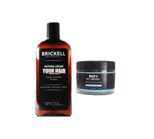 Brickell Erkeklere Saç Sakal Bakım Şampuanı 237 ml ile Kırışıklık karşıtı kremle Brickell Erkeklere Saç Sakal Bakım Şampuanı 237 ml ile Kırışıklık karşıtı kremle
