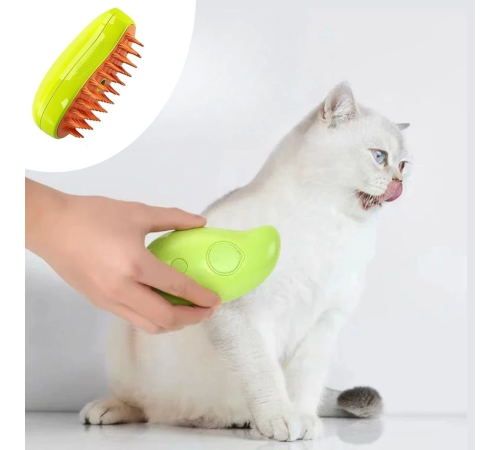 Buharlı Yumuşak Silikon Uçlu Kedi & Köpek Tüy Tarama Tarağı Yıkama Fırçası