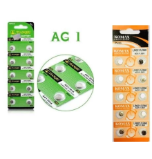 Buton Pil - Saat Lazer Hesap Makinesi Pili 10lu Paket  AG1 LR621/LR60 1.55V (336336)