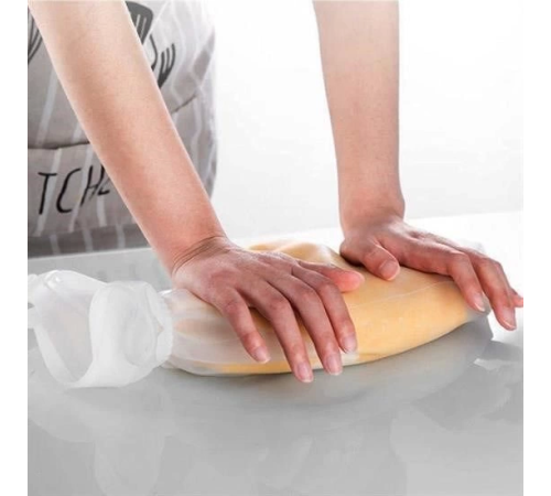 Büyük  Hamur Torbası  Silikon Şeffaf Hamur Yoğurma Torbası Ekmek Makarna Mantı  Hamuru Kolay