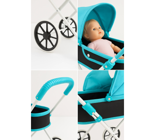 Büyük Tekerlekli Tenteli Katlanabilir Metal Oyuncak Bebek Puseti Premium Lüx Mavi Büyük Tekerlekli Tenteli Katlanabilir Metal Oyuncak Bebek Puseti Premium Lüx Mavi