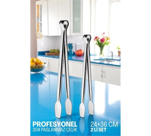 BX 2 Boy Mutfak Maşası - Mangal Barbekü Maşası - Izgara Maşası Tava Maşası Çelik 18 ve 36 Cm BX 2 Boy Mutfak Maşası - Mangal Barbekü Maşası - Izgara Maşası Tava Maşası Çelik 18 ve 36 Cm