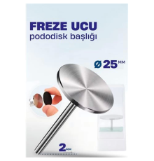 BX 25 mm Pododisk Başlığı - Pododisk Freze Ucu Profesyonel Paslanmaz Çelik