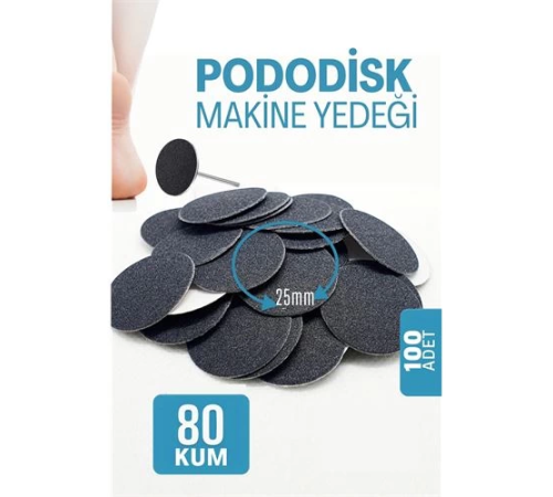 BX 25 mm Pododisk - Nasır Sökücü Pedikür Makinesi Yedek Pedler 100 ADET