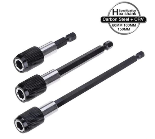 BX 6 10 15 cm 3 lü Bits Uzatma Adaptörü BX 6 10 15 cm 3 lü Bits Uzatma Adaptörü