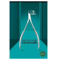 BX 9 mm Manikür Pedikür Makası - Et Makası - Kütikül Temizleyici Pens Profesyonel Cerrahi Çelik