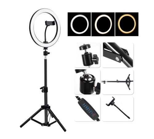 BX AKSESUAR 14 İNÇ SELFİE IŞIĞI 3 RENK + 2.1 METRE TRİPOD SI02