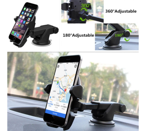 BX AKSESUAR LONG NECK ARAÇ İÇİ VAKUMLU TELEFON TUTUCU AT01