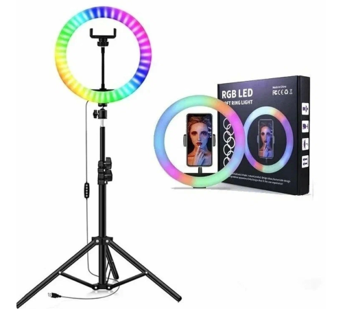 BX AKSESUAR MJ26 10 İNÇ RGB SELFİE IŞIĞI + 2.1 METRE TRİPOD SI03