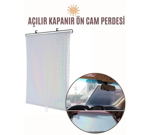 BX Aynalı Yansıtıcılı Açılır Kapanır Ön Cam Perdesi