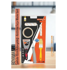 BX Boyama Seti - Spatula-10cm Rulo +yedeği -Kestirme Fırça-Maskeleme bant