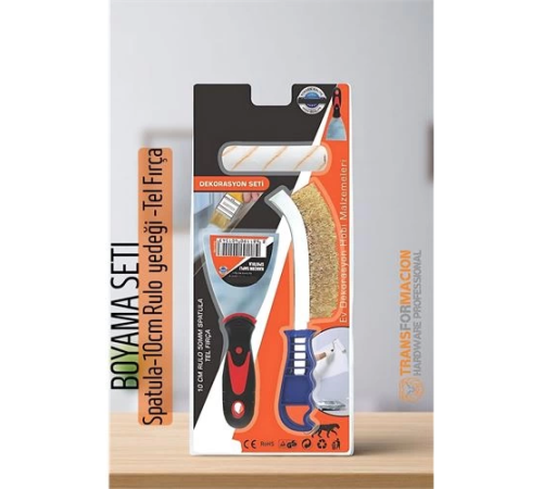 BX Boyama Seti - Spatula-10cm Rulo  yedeği -Tel Fırça