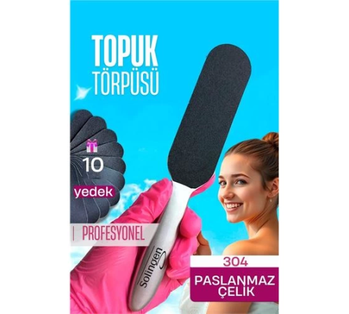 BX  Çelik Topuk Törpüsü - 10 Yedekli Profesyonel Çelik Topuk Törpüsü Solingen Professional